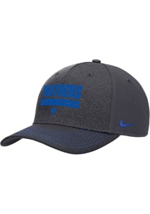 Nike Pitt Panthers DRI FIT Rise Structured 5 Panel Cap Adjustable Hat - Charcoal