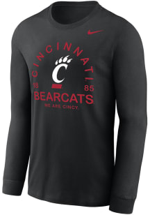 Nike Cincinnati Bearcats Black Arched Mascot Long Sleeve T-Shirt