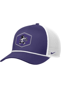Nike K-State Wildcats Varsity Willie Track Rise Trucker Adjustable Hat - Purple