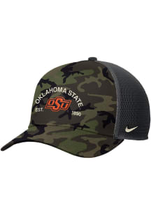 Nike Oklahoma State Cowboys 2025 Military Appreciation Rise Trucker Adjustable Hat - Green