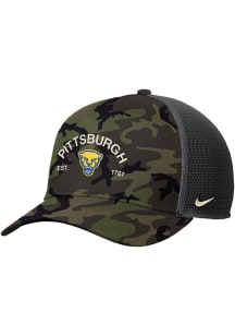 Nike Pitt Panthers 2025 Military Appreciation Rise Trucker Adjustable Hat - Green