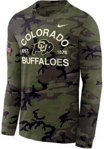 Nike Colorado Buffaloes Green Military Appreciation DriFIT Long Sleeve T-Shirt