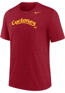 Nike Iowa State Cyclones Cardinal Vintage Wordmark TriBlend Short Sleeve Fashion T Shirt