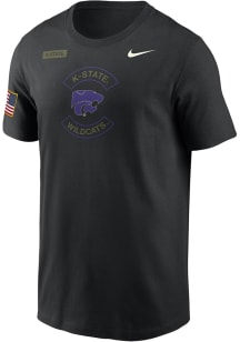 Nike K-State Wildcats Black Military Appreciation DriFIT Short Sleeve T Shirt