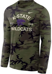 Nike K-State Wildcats Green Military Appreciation DriFIT Long Sleeve T-Shirt