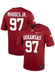 Quincy Rhodes jr  Nike Arkansas Razorbacks Crimson Football Game Name Football Jersey
