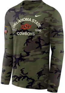 Nike Oklahoma State Cowboys Green Military Appreciation DriFIT Long Sleeve T-Shirt