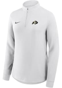 Nike Colorado Buffaloes Womens White Victory Qtr Zip Pullover