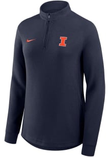 Nike Illinois Fighting Illini Womens Navy Blue Victory Qtr Zip Pullover