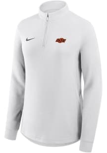 Nike Oklahoma State Cowboys Womens White Victory Qtr Zip Pullover