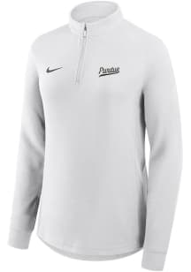 Nike Purdue Boilermakers Womens White Victory Qtr Zip Pullover