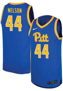 Jajuan Nelson   Pitt Panthers Blue Basketball NIL Name And Number Jersey
