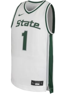 Nike Michigan State Spartans Youth Alt White Basketball Jersey