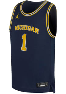 Nike Michigan Wolverines Youth Replica Blue Basketball Jersey