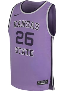 Nike K-State Wildcats Youth Alt Lavender Basketball Jersey