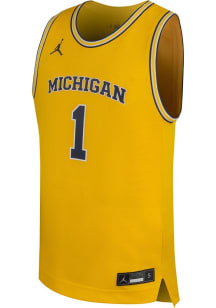 Nike Michigan Wolverines Youth Alt Maize Basketball Jersey