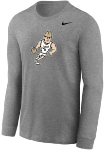 Nike Purdue Boilermakers Grey Legend Pete Playing Basketball Long Sleeve T-Shirt