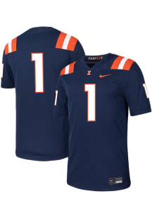 Nike Illinois Fighting Illini Navy Blue Football Game Replica Football Jersey