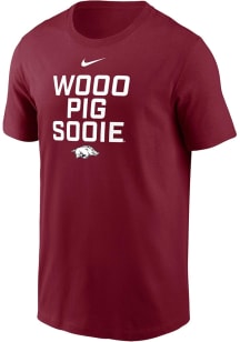 Nike Arkansas Razorbacks Crimson Slogan Dri-FIT Short Sleeve T Shirt