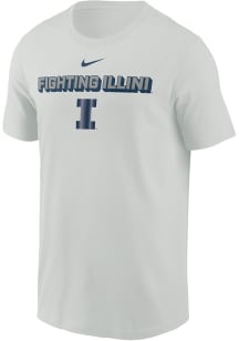 Nike Illinois Fighting Illini Grey Flat Name Mascot Legend Short Sleeve T Shirt