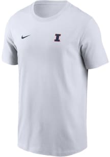 Nike Illinois Fighting Illini White Flat Name Mascot Legend Short Sleeve T Shirt