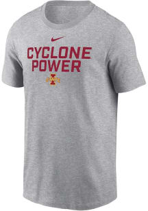 Nike Iowa State Cyclones Grey Slogan Dri-FIT Short Sleeve T Shirt