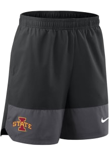 Nike Iowa State Cyclones Mens Charcoal Primary Team Logo Woven Shorts