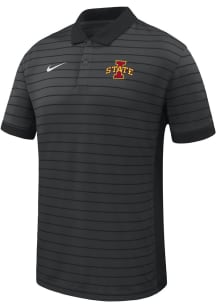 Nike Iowa State Cyclones Mens Black Primary Team Logo Victory Short Sleeve Polo