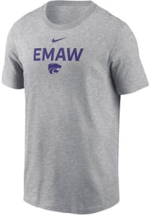 Nike K-State Wildcats Grey Slogan Dri-FIT Short Sleeve T Shirt