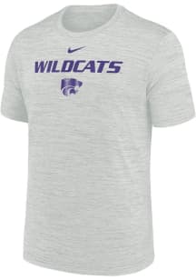 Nike K-State Wildcats Grey Flat Name Mascot Velocity Lgnd Short Sleeve T Shirt