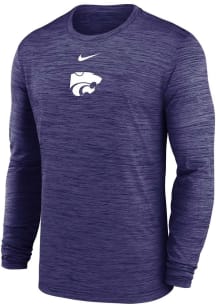 Nike K-State Wildcats Purple Primary Team Logo Velocity Lgnd Long Sleeve T-Shirt