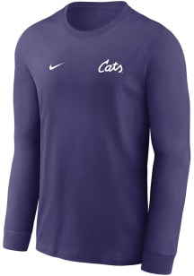 Nike K-State Wildcats Purple Primary Team Logo Legend Long Sleeve T-Shirt