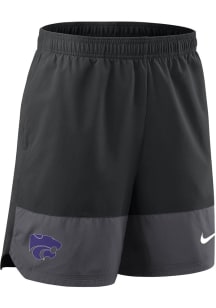 Nike K-State Wildcats Mens Black Primary Team Logo Woven Shorts