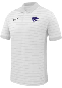 Nike K-State Wildcats Mens White Primary Team Logo Victory Short Sleeve Polo