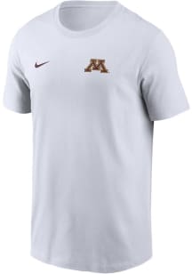 Nike Minnesota Golden Gophers White Flat Name Mascot Legend Short Sleeve T Shirt
