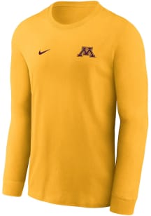Nike Minnesota Golden Gophers Gold Primary Team Logo Legend Long Sleeve T-Shirt