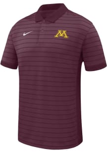 Nike Minnesota Golden Gophers Mens Maroon Primary Team Logo Victory Short Sleeve Polo
