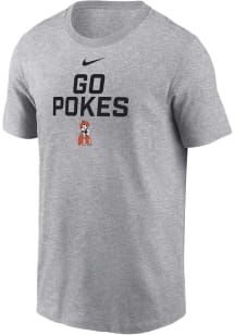 Nike Oklahoma State Cowboys Grey Heather Slogan Dri-FIT Short Sleeve T Shirt