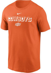 Nike Oklahoma State Cowboys Orange Flat Name Mascot Legend Short Sleeve T Shirt