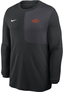 Nike Oklahoma State Cowboys Black Primary Team Logo Coach Long Sleeve T-Shirt