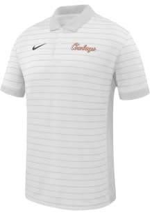 Nike Oklahoma State Cowboys Mens White Primary Team Logo Victory Short Sleeve Polo