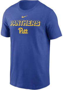 Nike Pitt Panthers Blue Flat Name Mascot Legend Short Sleeve T Shirt
