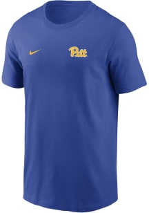 Nike Pitt Panthers Blue Flat Name Mascot Legend Short Sleeve T Shirt