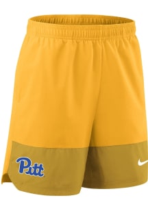 Nike Pitt Panthers Mens Gold Primary Team Logo Woven Shorts