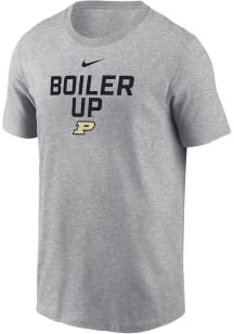 Nike Purdue Boilermakers Grey Slogan Dri-FIT Short Sleeve T Shirt