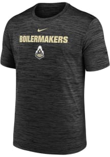 Nike Purdue Boilermakers Black Flat Name Mascot Velocity Lgnd Short Sleeve T Shirt