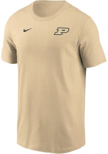 Nike Purdue Boilermakers Gold Flat Name Mascot Legend Short Sleeve T Shirt