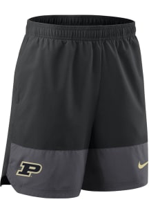 Nike Purdue Boilermakers Mens Black Primary Team Logo Woven Shorts