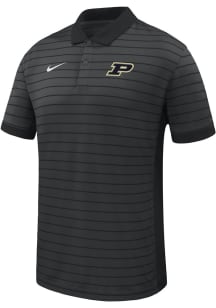 Nike Purdue Boilermakers Mens Black Primary Team Logo Victory Short Sleeve Polo