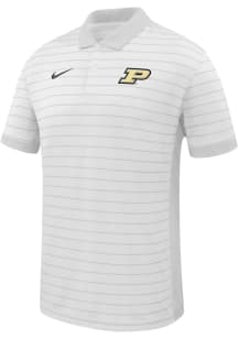 Nike Purdue Boilermakers Mens White Primary Team Logo Victory Short Sleeve Polo